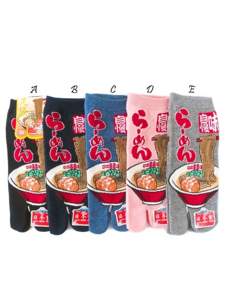 Tabi ramen design thong socks (tag.M)