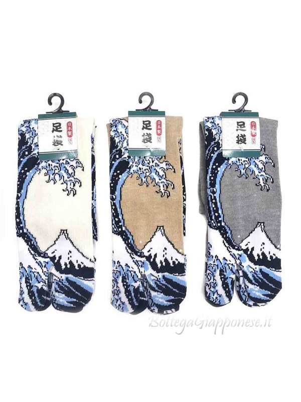 Tabi flip-flop socks with big wave design (tag. M-L)