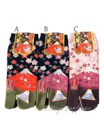 Tabi thong socks fuji sakura design (tag.M) three colors