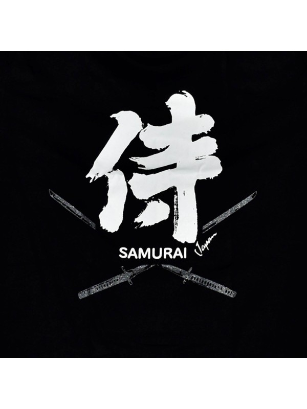 T-shirt samurai sword Japan black