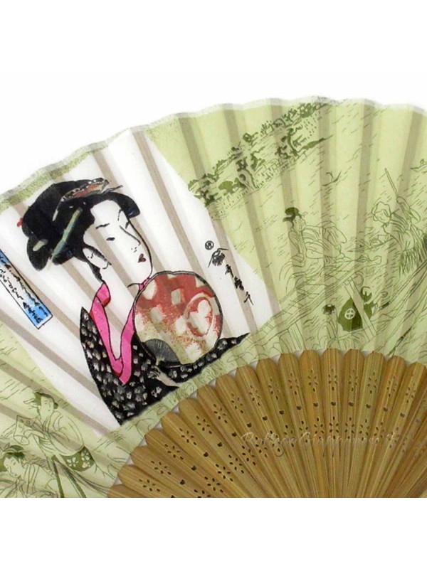 Sensu utamaro silk fan