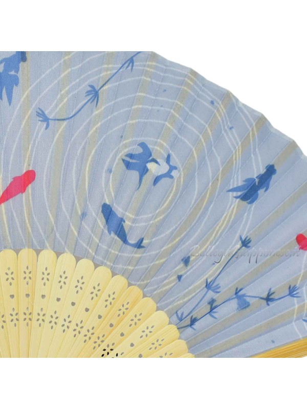 Sensu kingyo light blue fan