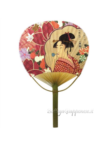 Uchiwa Utamaro open fan